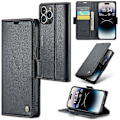 Miniatyrbillede 1 af 5: CASEME 023 Serie Til iPhone 15 Pro Max RFID Blokerende Læder Wallet Case Flip Stand Telefon Cover Multicolor Style A