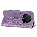 Miniatyrbillede 3 af 5: Til Huawei Mate 60 Pro Etui Blomsterpræget PU Læder Stand Cover Anti-drop Wallet Multicolor Style B
