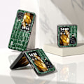 Miniatyrbild 2 av 5: För Oppo Find N3 Flip 5G Krokodiltextur Fodral Äkta Koläder+PC Anti-Rep Telefonskal Multicolor Style B