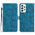 Miniatyrbillede 1 af 5: Til Samsung Galaxy A53 5G Telefon Cover PU Læder Prægede Blomster Stand Wallet Fuld Beskyttelse Case Multicolor Style B