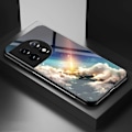 Miniatyrbild 2 av 5: Mobilskal för OnePlus 11 5G, Härdat glas+PC+TPU Stjärnhimmel Mönstertryck Skyddande Skal Multicolor Style D