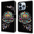 Miniatyrbild 1 av 5: Fodral för iPhone 16 Pro Max, mönstertryckt skyddande skal TPU+PU Läder Flip Fodral Multicolor Style M