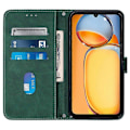 Miniatyrbillede 2 af 5: Læder Wallet Case med skulderrem til Xiaomi Redmi 13C 4G/13C 5G/13R 5G/Poco M6 5G/Poco C65 4G Multicolor Blackish Green