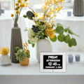 Miniatyrbild 5 av 5: Digital Demens Klocka Kalender Klocka Dag Datum Klocka Stor display Stor Klar Oförkortad tid och datum white3
