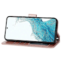 Miniatyrbillede 3 af 5: Til Samsung Galaxy S23 FE Etui Lynlås Pung PU Læder Støtteben Mobiltelefon Cover med 2 Stropper Multicolor Style D
