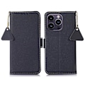 Miniatyrbild 1 av 5: Stativ Phone case För Iphone 15 Pro Max, Läder Rfid Blockerande Plånbok Smartphone Cover Blue