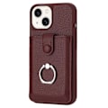 Miniatyrbillede 2 af 5: Kortlommer Læder Bagcover med Ringstøtteben til iPhone 15 Plus/14 Plus Multicolor Style E