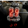 Miniatyrbillede 2 af 2: In-18 2-cifret Nixie Rør Kreativt Bordtermometer Kontrolleret Ved Vinkende Hænder Kit