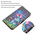 Miniatyrbillede 4 af 5: Til Iphone 15 Plus Folio Pu Læder Stand Wallet Case Mønster Print Telefon Cover Med Rem Bottle and Butterfly