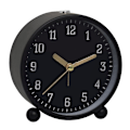 Miniatyrbillede 1 af 2: 4,5 tommer Snooze Metal Vækkeur til Sengebord Sort