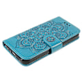 Miniatyrbild 4 av 5: Präglad Mandala Blomma PU Läder Telefonställ Skydd Plånboksfodral med Rem för iPhone 13 6.1 tum Multicolor Style G