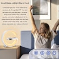 Miniatyrbild 5 av 5: Smart Sound Machine Wake Up Light Väckarklockor Smart Bordslampa Kontroll Med App, 15W Snabb Trådlös Laddare Med Bluetooth Audio Väckarklocka För Vuxna
