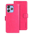 Miniatyrbillede 1 af 5: IDEWEI Folio Flip Læder Wallet Case med Crazy Horse Tekstur til ZTE Blade V50 Design 4G Multicolor Rose