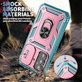 Pikkukuva 2 / 5: Samsung Galaxy A54 5G PC TPU -kotelo, jossa jalusta, iskunkestävä suojus korttipaikalla ja linssinsuojalla Multicolor Style C