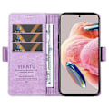 Miniatyrbillede 2 af 5: YIKATU YK-005 Til Xiaomi Redmi Note 12 4G Hud-berørings Telefon Cover PU Læder Wallet Stand Shell Multicolor Style B