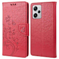 Pikkukuva 1 / 5: Xiaomi Redmi Note 12 Pro+ 5G -puhelimen suojakotelo, PU-nahkaa, kukka- ja perhoskuviointi, lompakkokotelo Multicolor Style E