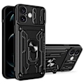 Miniatyrbillede 1 af 5: PC+TPU-etui med støttefod og kameraskydedæksel til iPhone 16 Plus Multicolor Style A