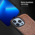 Miniatyrbild 3 av 5: Stöttåligt mobilskal för iPhone 15 Pro Retro PU-läderbelagd TPU+PC Baksida Multicolor Style B