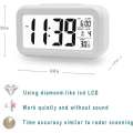 Miniatyrbild 2 av 5: Digital väckarklocka LED-display med temperatur Stor LCD-siffrig display Större LCD-bakgrundsbelyst
