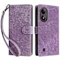 Miniatyrbilde 1 av 5: For ZTE Blade A33S Leather Case RFID Blocking Phone Cover with Strap - Green Multicolor Purple