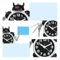 Miniatyrbild 2 av 5: Barnväckarklocka Pojkar Flickor Robotväckarklocka Analog Barnväckarklocka Ingen tickande Tyst väckarklocka black