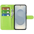Miniatyrbild 2 av 5: För Samsung Galaxy S25 Edge Fodral Litchi Textur Stötsäkert Läder Plånboks Telefonfodral Multicolor Green