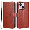 Miniatyrbillede 1 af 5: Telefoncover til iPhone 15 Plus Cover Crazy Horse Tekstur Læder Wallet Stand Shell Multicolor Style D