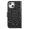 Miniatyrbild 3 av 5: Präglad Mandala Blomma PU Läder Telefonställ Skydd Plånboksfodral med Rem för iPhone 13 6.1 tum Multicolor Style A