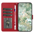 Miniatyrbild 2 av 5: Blommig Läderplånboksfodral med handledsrem för iPhone 15 Pro Multicolor Style A