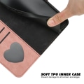 Miniatyrbild 5 av 5: För Samsung Galaxy S23 Fe Plånbok Pu Läder Cover Stativ Case med rem Pink