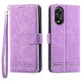 Miniatyrbillede 1 af 5: DIERFENG DF-03 Etui til Oppo A38 4G Præget Telefon Stand Cover Magnetisk Wallet Multicolor Style D