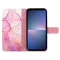 Pikkukuva 2 / 5: YB Pattern Printing Leather Series-6 Sony Xperia 5 V -kotelo PU-nahkaa+TPU-puhelinkuori Multicolor Style F