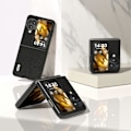 Miniatyrbilde 2 av 5: For Oppo Find N3 Flip 5G Ekte Kuskinn+PC Telefondeksel Fallbeskyttelse Multicolor Style D