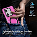 Pikkukuva 5 / 5: Xiaomi Redmi Note 13 5G -puhelimen kotelo, jossa sormuspidike ja jalusta, TPU+PC-puhelinkuori Multicolor Style D