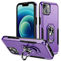 Pikkukuva 1 / 5: iPhone 15 PC+TPU Iskunkestävä Suojakuori Pudotussuojaava Puhelinkotelo Sormuksella ja Jalustalla Multicolor Style I