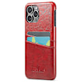 Pikkukuva 1 / 5: FIERRE SHANN iPhone 16 Pro -kotelo vahattua PU-nahkaa + PC-korttipidike puhelinkuori Multicolor Style C