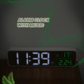 Miniatyrbild 2 av 5: Mode Vardagsrum Digital Display Led Digital Kalenderklocka Lysande Tyst Elektronisk Alarm Clo white