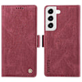 Miniatyrbillede 1 af 5: YIKATU YK-005 Til Samsung Galaxy S21 FE 5G Stand Wallet Case Hud-berørings Læder Telefon Cover Multicolor Style F