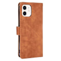 Miniatyrbillede 3 af 5: Skin-Touch Stand Funktion PU Læder Beskyttende Flip Folio Cover til iPhone 13 6.1 tommer Multicolor Style E