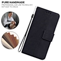 Miniatyrbillede 5 af 5: Til iPhone 15 Pro Max Geometri Præget PU Læder Telefon Cover Foldbart Stativ Wallet Cover Multicolor Style A
