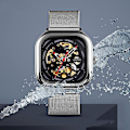 Miniatyrbillede 4 af 4: Skmei 9184 Herre Firkantet Tourbillon Automatisk Mekanisk Ur Guld Not Specified