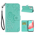 Miniatyrbillede 1 af 5: Imprint Blomst Ugle Mønster Stand Læder Wallet Case Cover til Samsung Galaxy A32 5G/M32 5G