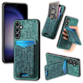 Miniatyrbillede 1 af 5: Til Samsung Galaxy S23 FE Etui med Præget Mønster Kortholder Støtteben Læder Bagcover Multicolor Style C