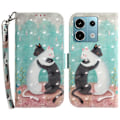 Miniatyrbillede 1 af 5: Til Xiaomi Redmi Note 13 Pro 5G/Poco X6 5G Wallet Case 3D Mønster Print Læder Cover med Rem Multicolor Two Cats