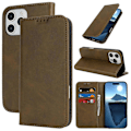 Miniatyrbillede 5 af 5: PU læder kalveskinds tekstur magnetisk lukning smartphone cover til iPhone 16 Pro Max Multicolor Style D
