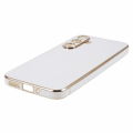 Miniatyrbild 4 av 5: Mjukt Tpu- case för Samsung Galaxy S23 Fe, glänsande 6d galvaniseringstelefon skyddande cover White