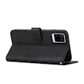 Miniatyrbild 4 av 5: För Vivo Y33s / Y21s / Y21 Vikbart stativsömmar Pu- case Stativ Magnetstängning Stötsäker Flip Folio Cover med rem Black