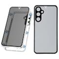 Pikkukuva 1 / 5: Samsung Galaxy S23 FE -puhelimen kotelo näytönsuojalla/linssikalvolla karkaistua lasia metallinen puhelinkuori Multicolor Silver