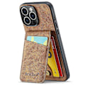 Miniatyrbillede 1 af 5: FIERRE SHANN iPhone 16 Pro Etui Kortholder Støtteben Læder RFID-blokering Bagcover Multicolor Style E
