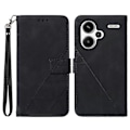 Pikkukuva 1 / 5: YB Imprinting Series-1 Xiaomi Redmi Note 13 Pro+ 5G -puhelinkotelo lompakolla, nahkainen, viivakuvio Multicolor Style D